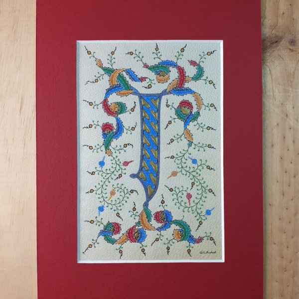 Cria&ccedil;&atilde;o pessoal da letra J iluminada