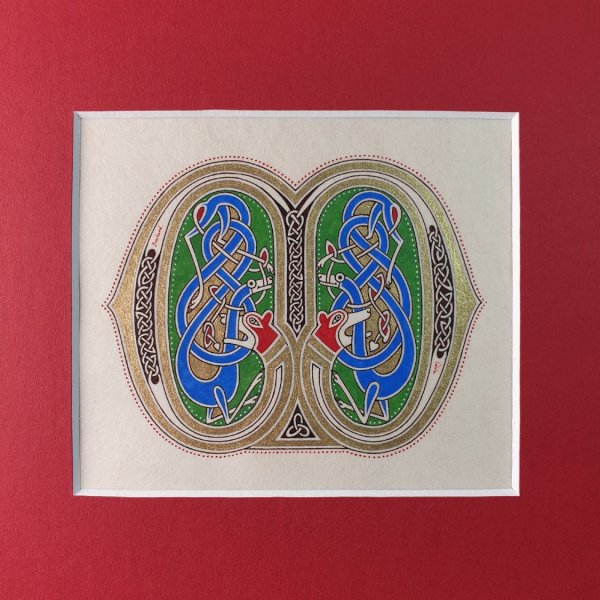 Carta Iluminada M estilo franco-sax&atilde;o