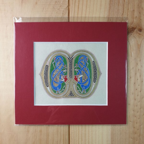 Carta Iluminada M estilo franco-sax&atilde;o