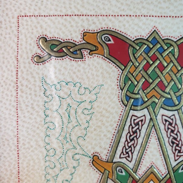 Letra A iluminada em estilo franco-sax&atilde;o