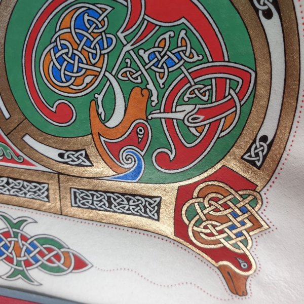 Letra iluminada B estilo franco-sax&atilde;o