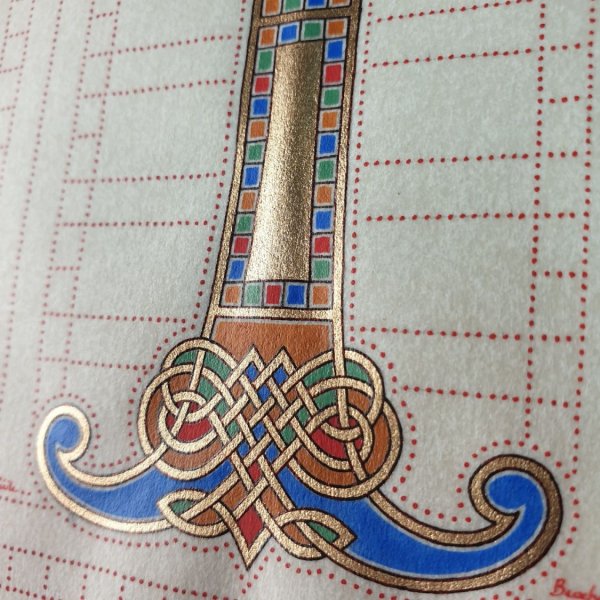 Letra iluminada T estilo franco-sax&atilde;o