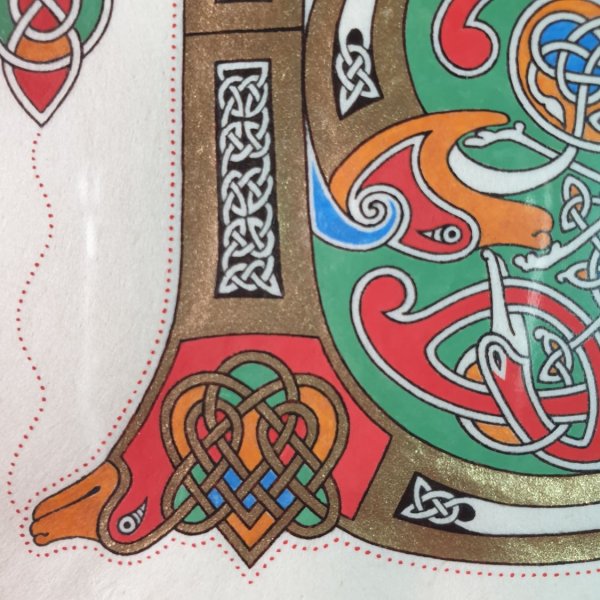 Letra iluminada B estilo franco-sax&atilde;o