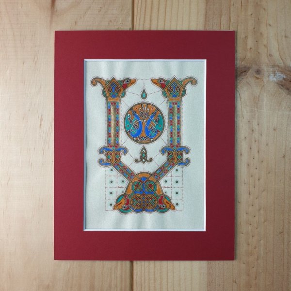 Letra iluminada V estilo franco-sax&atilde;o