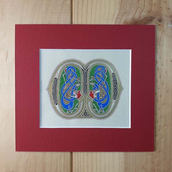 Carta Iluminada M estilo franco-sax&atilde;o