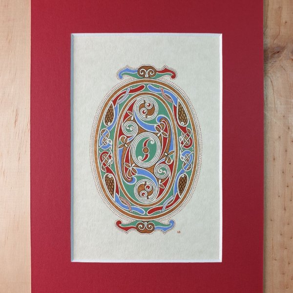 Letra iluminada estilo ilha O