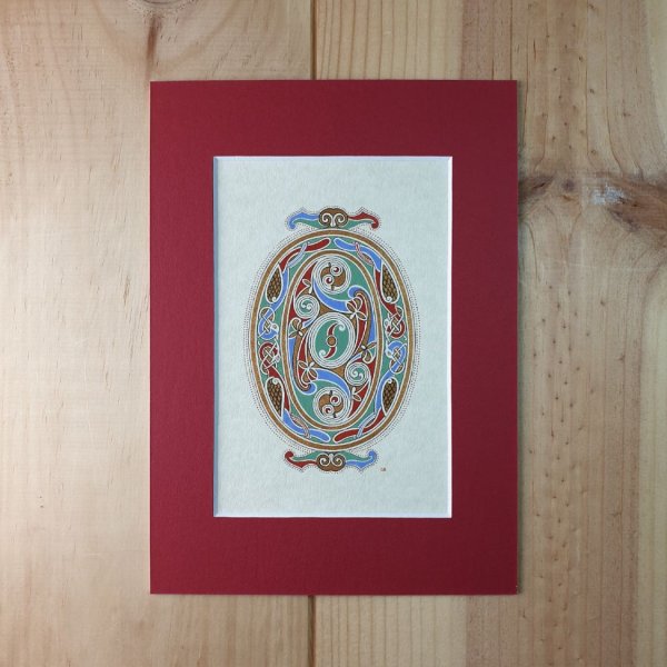 Letra iluminada estilo ilha O