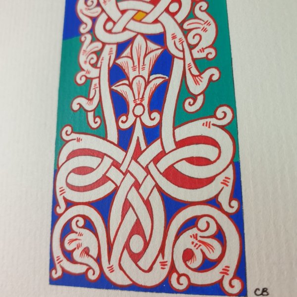 Letra Iluminada I em estilo rom&acirc;nico