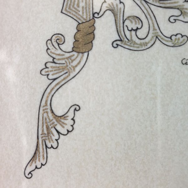 Letra R iluminada em estilo rom&acirc;nico