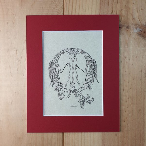 Letra Q iluminada em estilo rom&acirc;nico