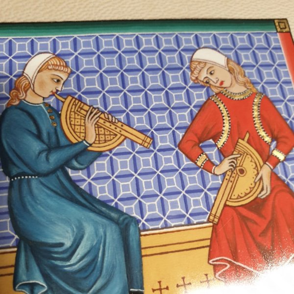 Miniatura iluminada: M&uacute;sicos