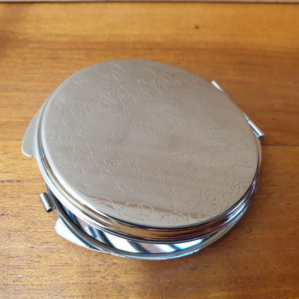 Miroir de sac enluminure fleurs et arabesques