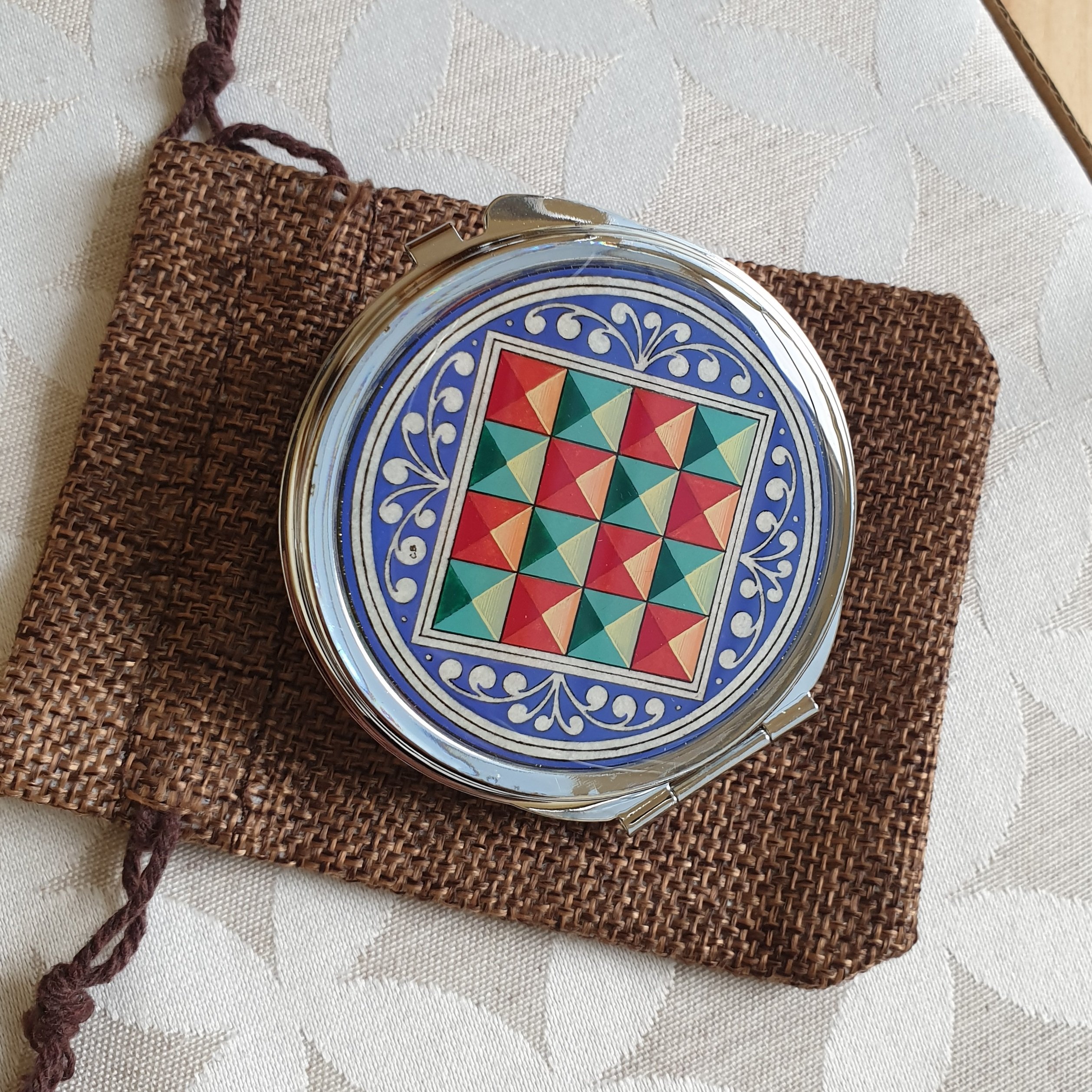 Miroir de sac enluminure Florence