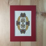 Letra O iluminada em estilo românico