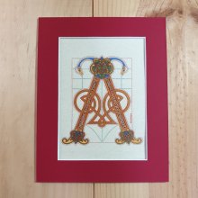 Letra A iluminada em estilo franco-saxão
